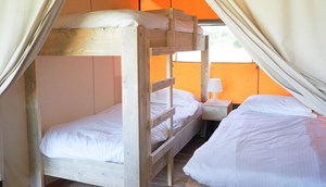 Budget Glamping Safaritent, kinderslaapvertrek