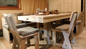 Safaritent Woody - heerlijke zithoek, eethoek